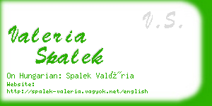 valeria spalek business card